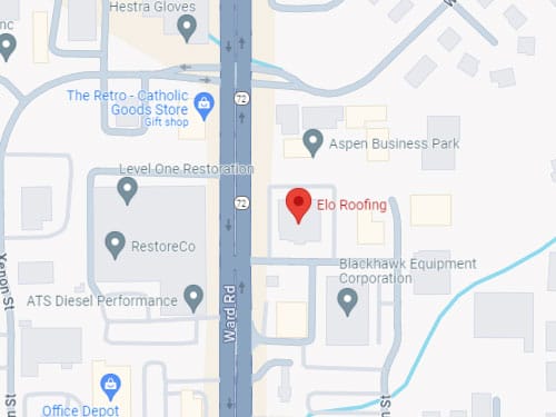 Elo Roofing Denver service area map