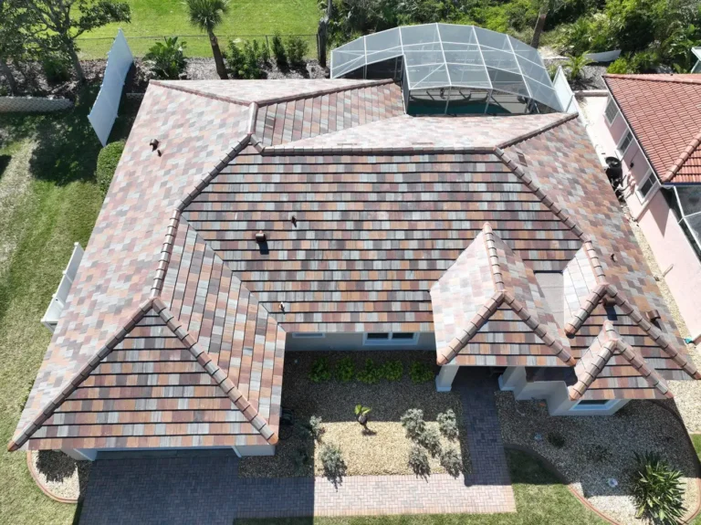 Aerial Tile Roof Courtyard View