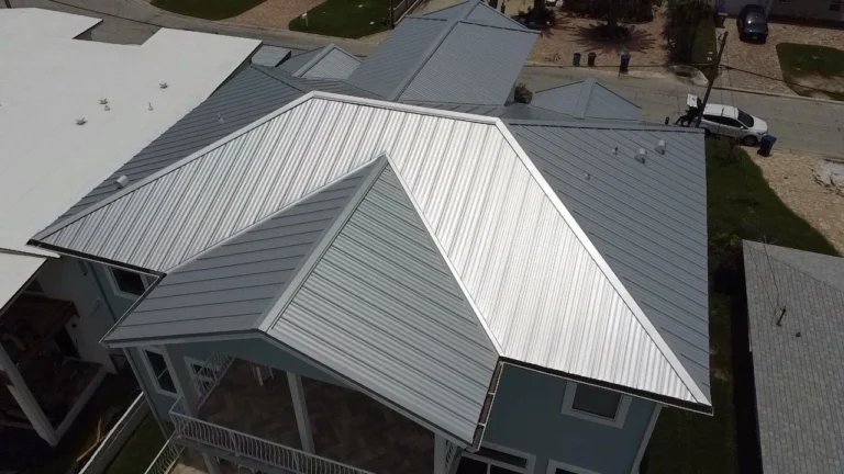 Coastal Home Gray Metal Roof
