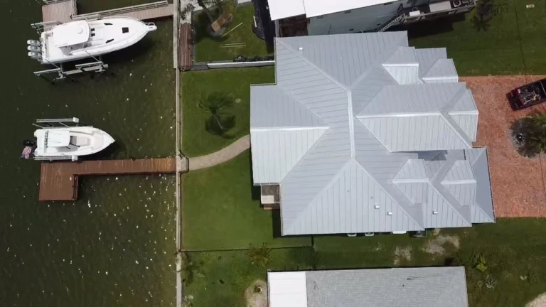 Gray Metal Roof Boat Dock