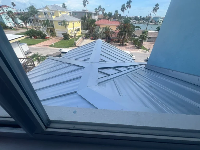 Metal Roof Peak Coastal View