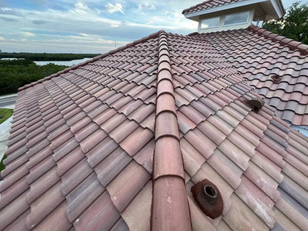 Terracotta Tile Roof Ridge View